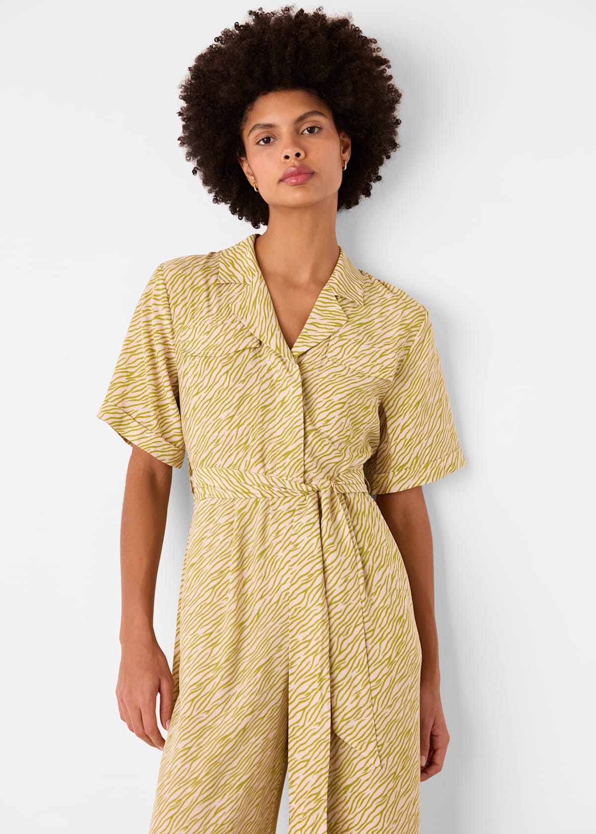 Green/Multi Kelly Tiger Flame Jumpsuit
