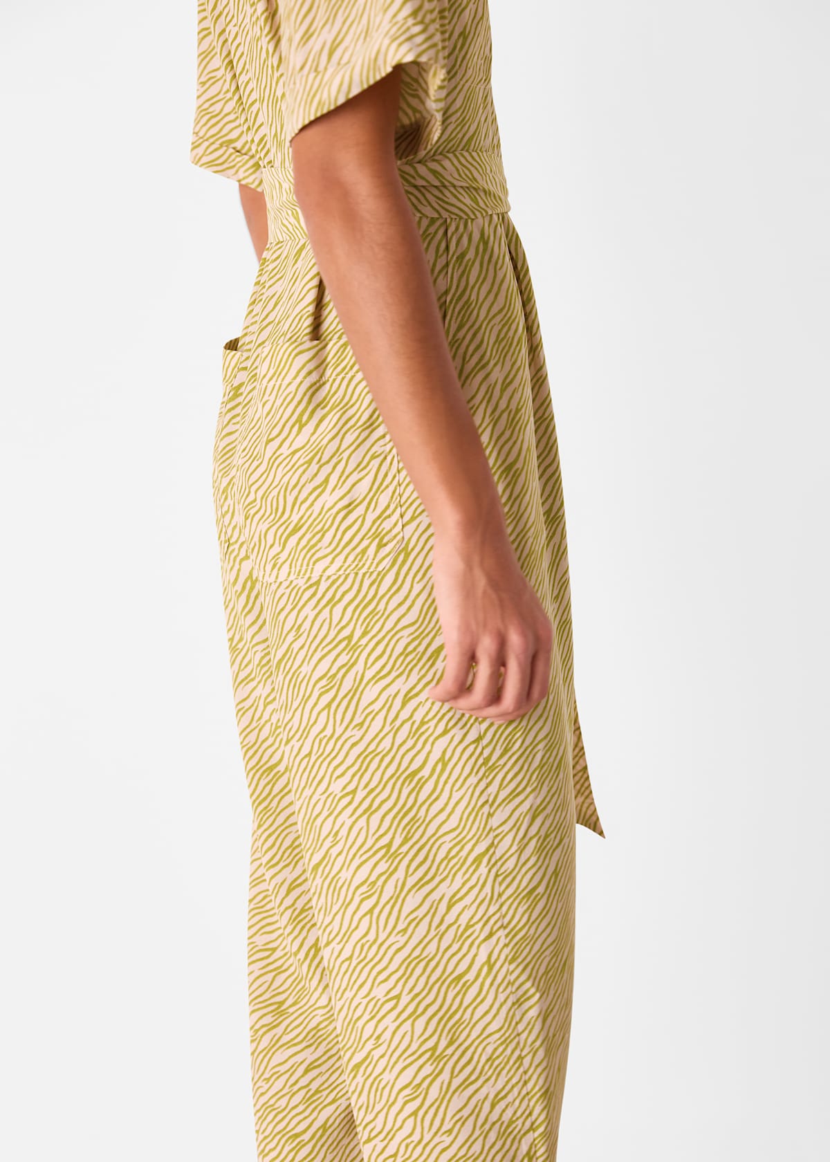 Green/Multi Kelly Tiger Flame Jumpsuit