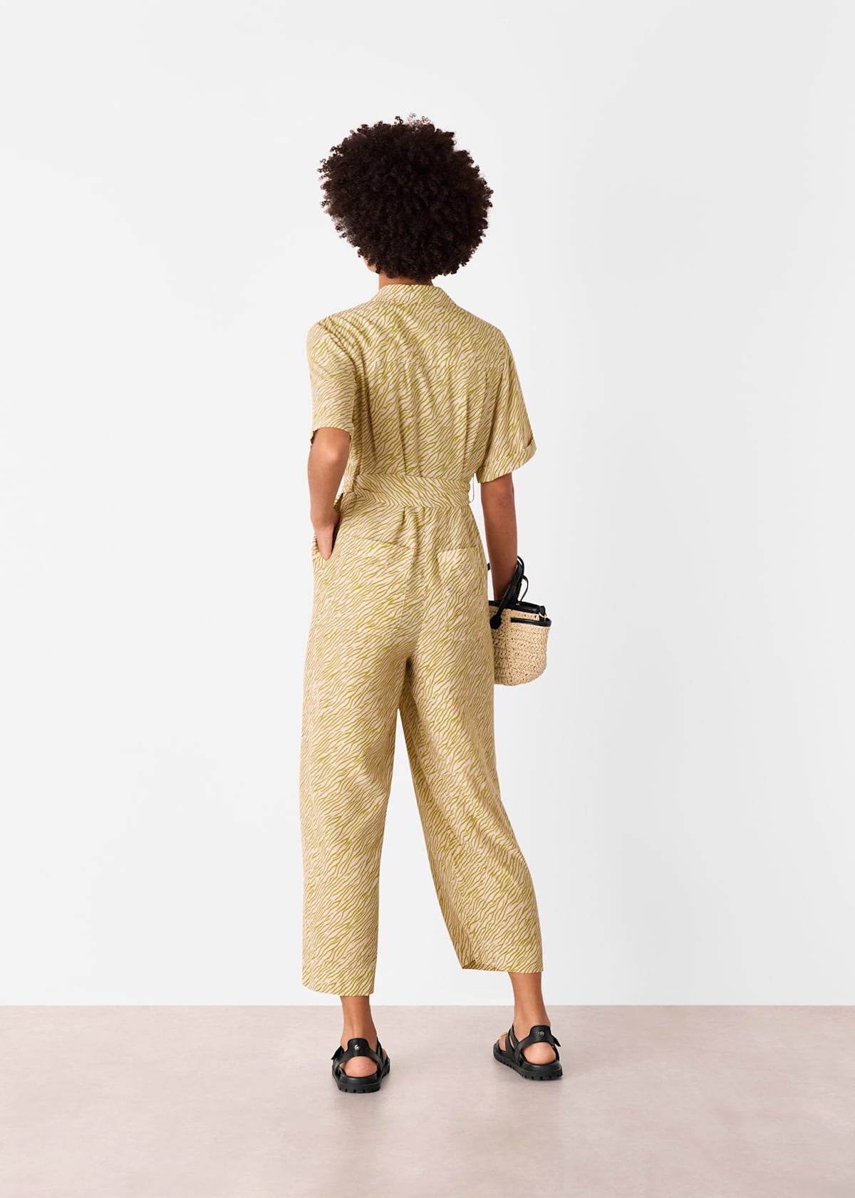 Green/Multi Kelly Tiger Flame Jumpsuit
