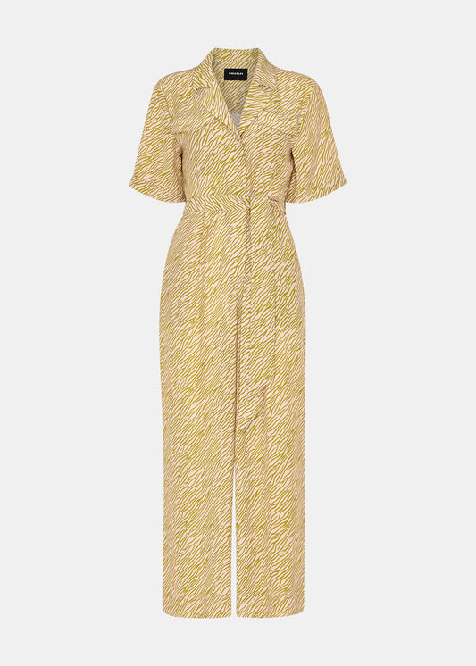 Green/Multi Kelly Tiger Flame Jumpsuit
