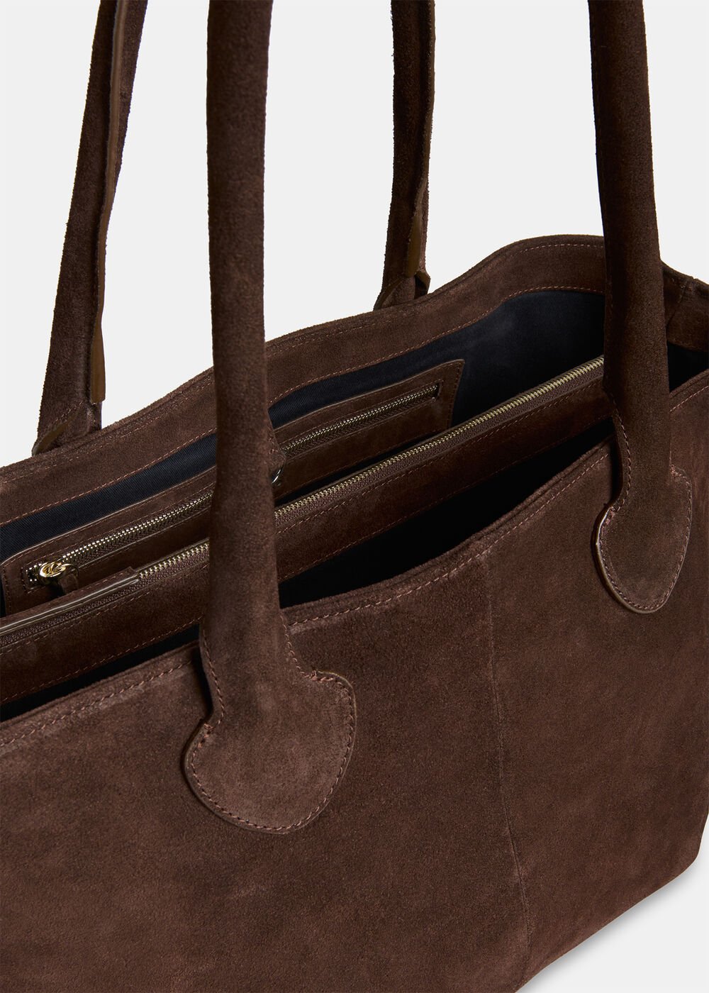 Chocolate Leandra Suede Tote Bag