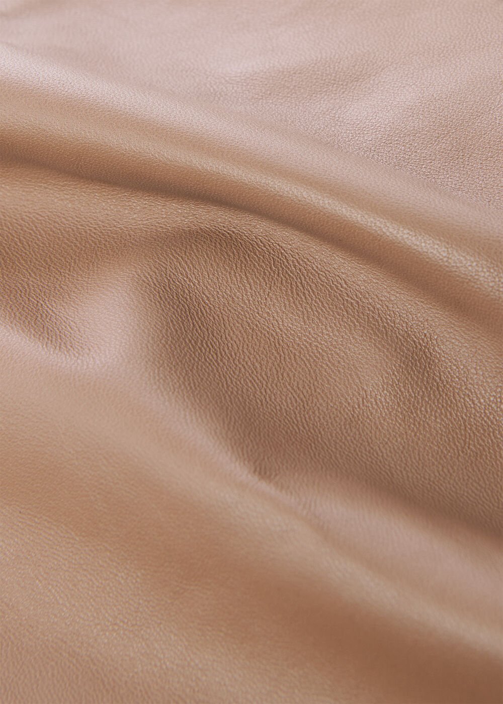 Taupe Leather Car Coat