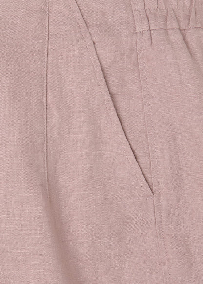 Dusty Pink Linen Barrel Leg Trouser