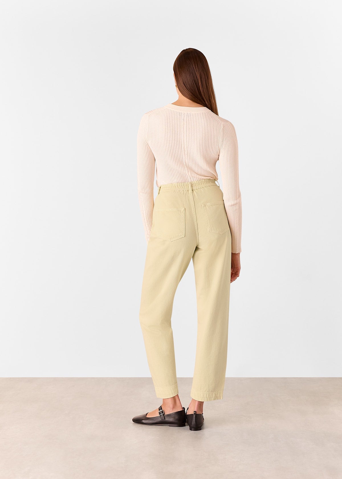 Neutral Lola Cotton Blend Trouser