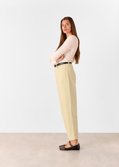 Neutral Lola Cotton Blend Trouser