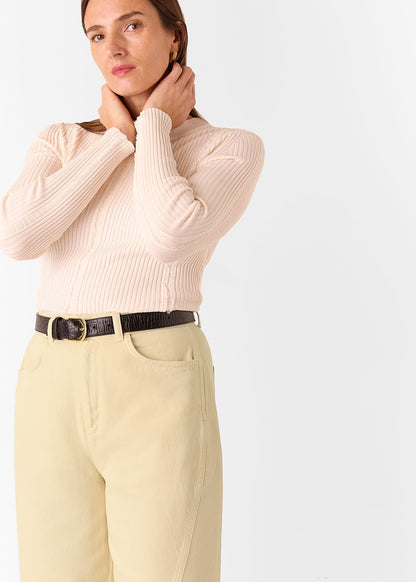 Neutral Lola Cotton Blend Trouser