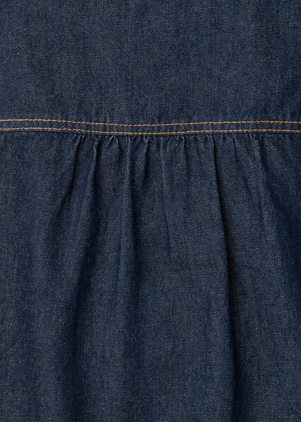 Dark Denim Long Sleeve Shift Mini Dress