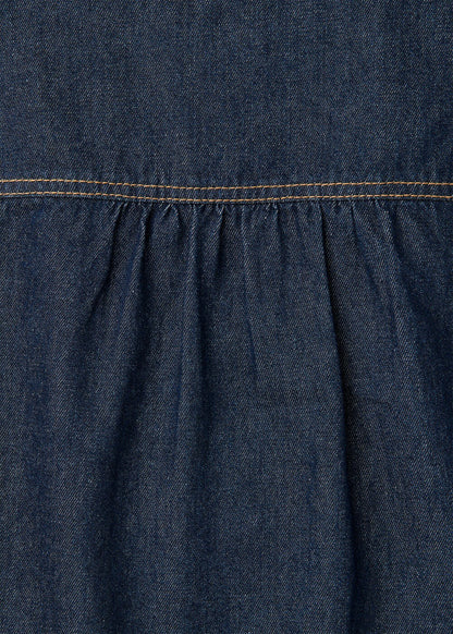 Dark Denim Long Sleeve Shift Mini Dress