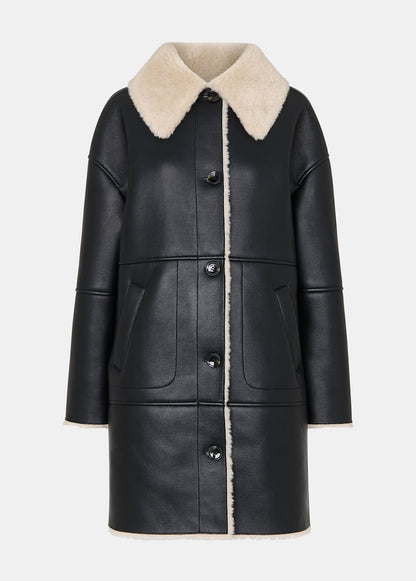 Black Luella Faux Fur Coat