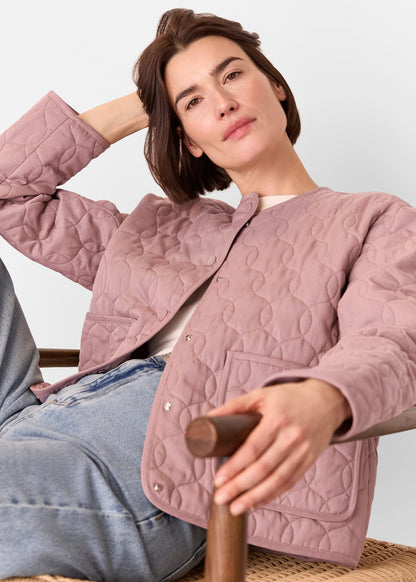 Dusty Pink Maya Cotton Quilted Jacket
