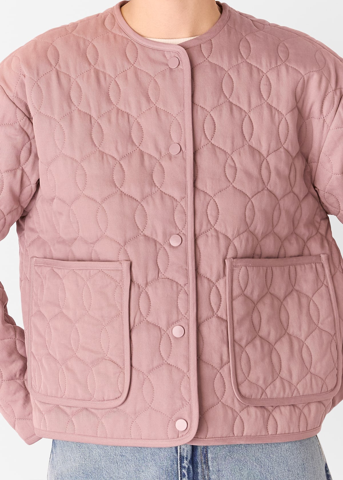 Dusty Pink Maya Cotton Quilted Jacket