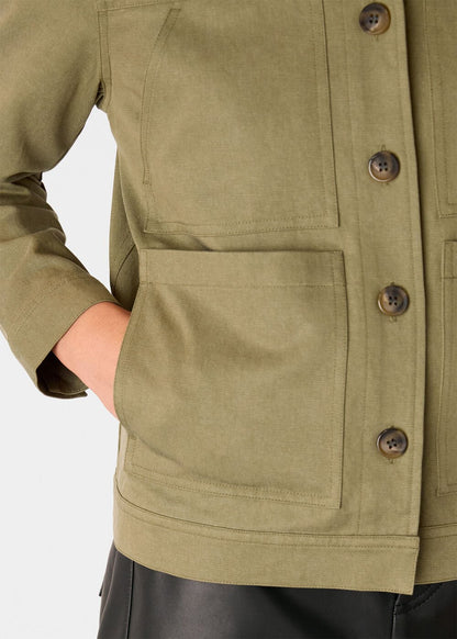 Khaki Mia Pocket Detail Jacket