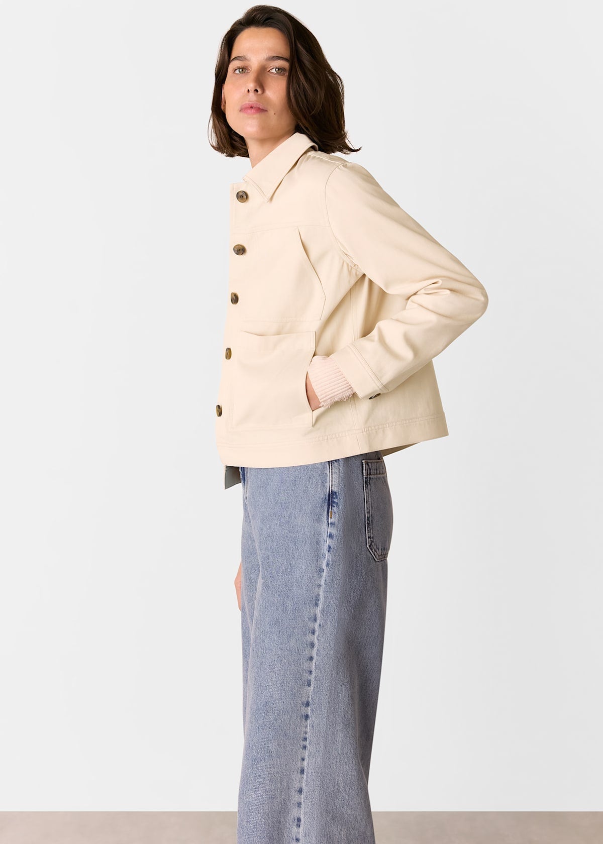 Neutral Mia Pocket Detail Jacket