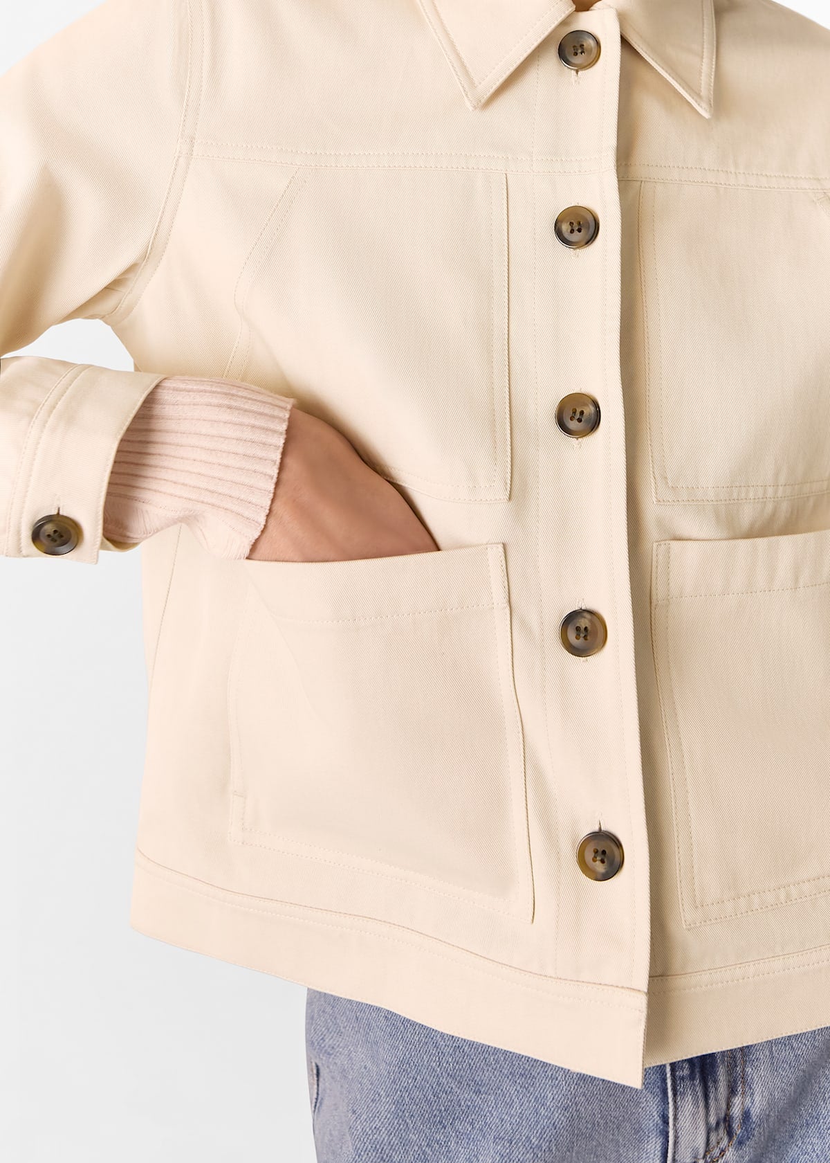 Neutral Mia Pocket Detail Jacket