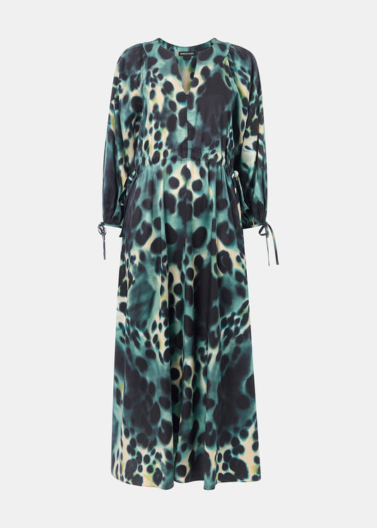 Green/Multi Misty Leopard Print Dress