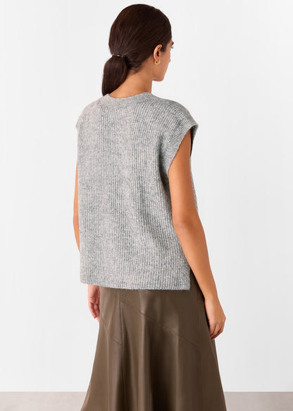 Grey Elsa Ribbed Tank Top