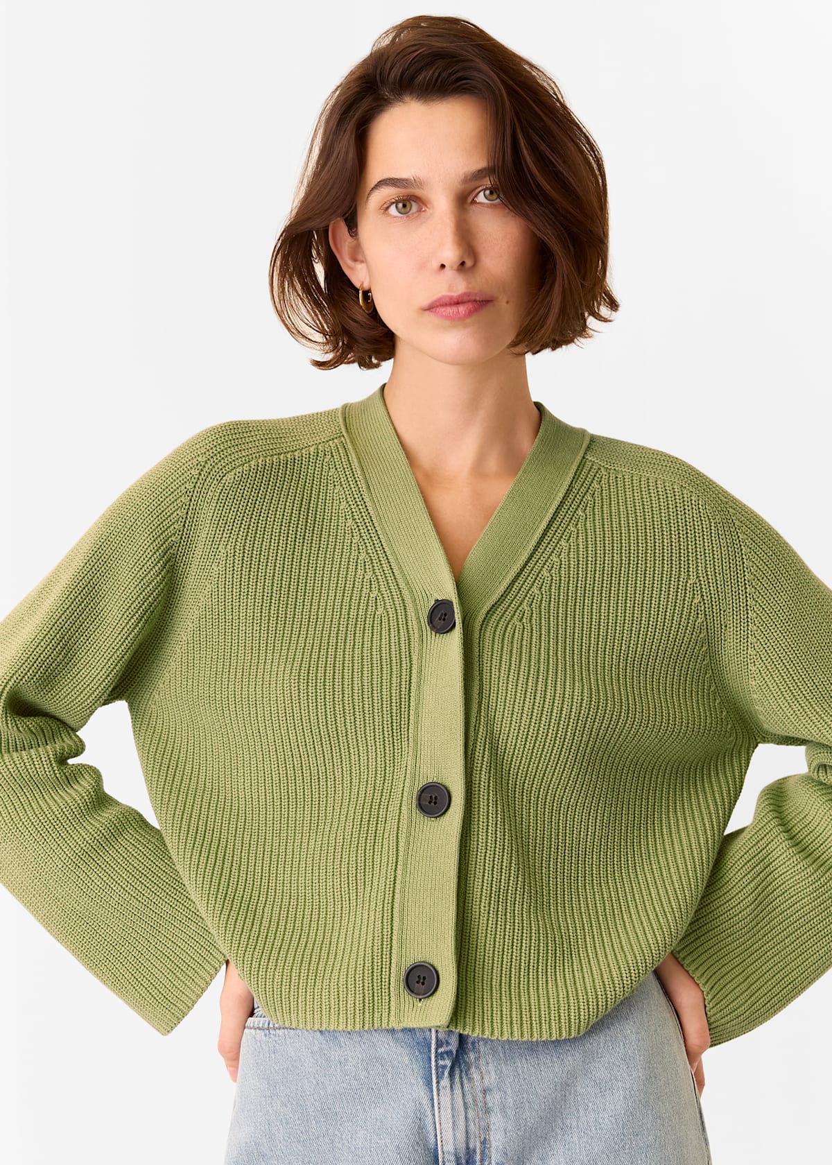 Green Nala Cotton Cardigan