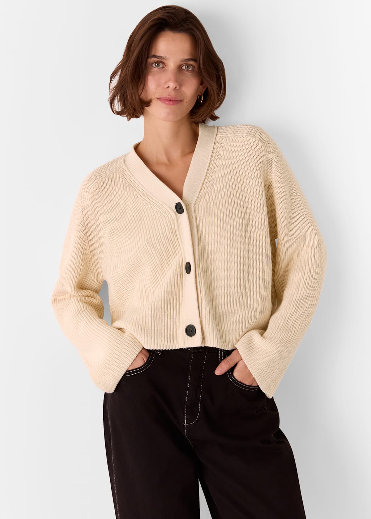 Ivory Nala Cotton Cardigan