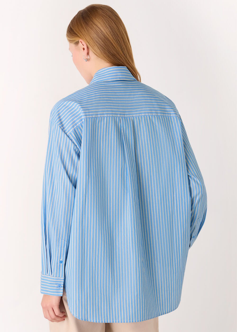 Blue/Multi Oversized Fit Stripe Shirt