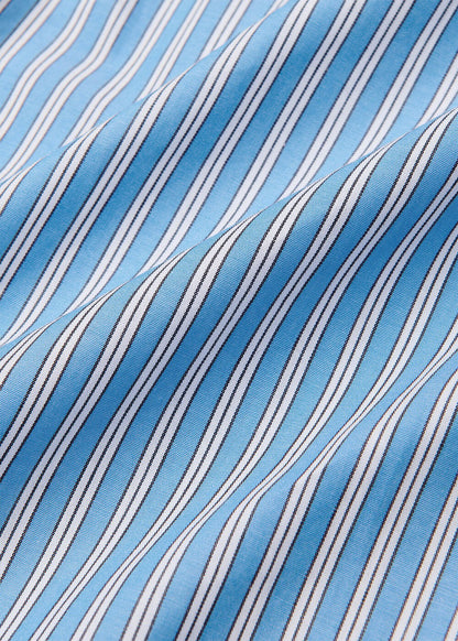 Blue/Multi Oversized Fit Stripe Shirt