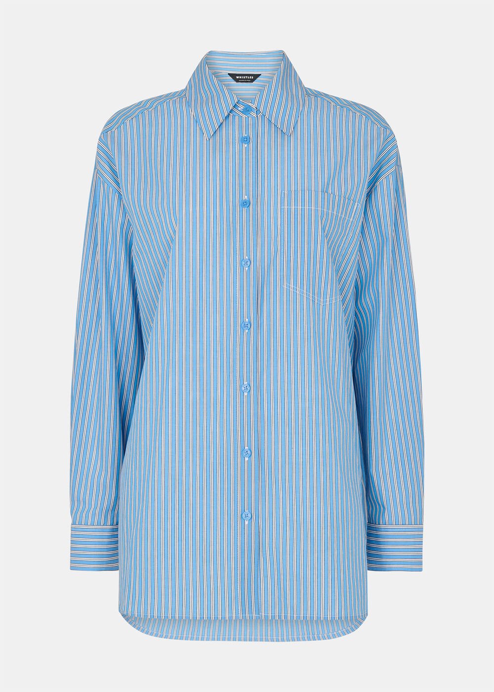 Blue/Multi Oversized Fit Stripe Shirt