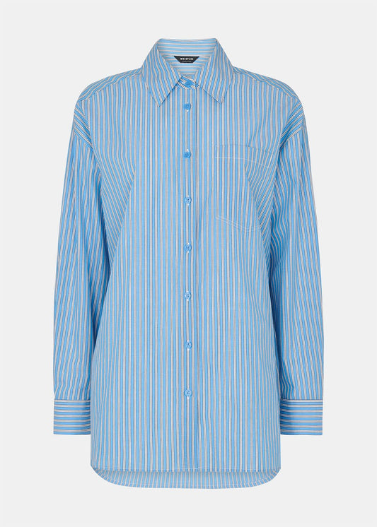 Blue/Multi Oversized Fit Stripe Shirt