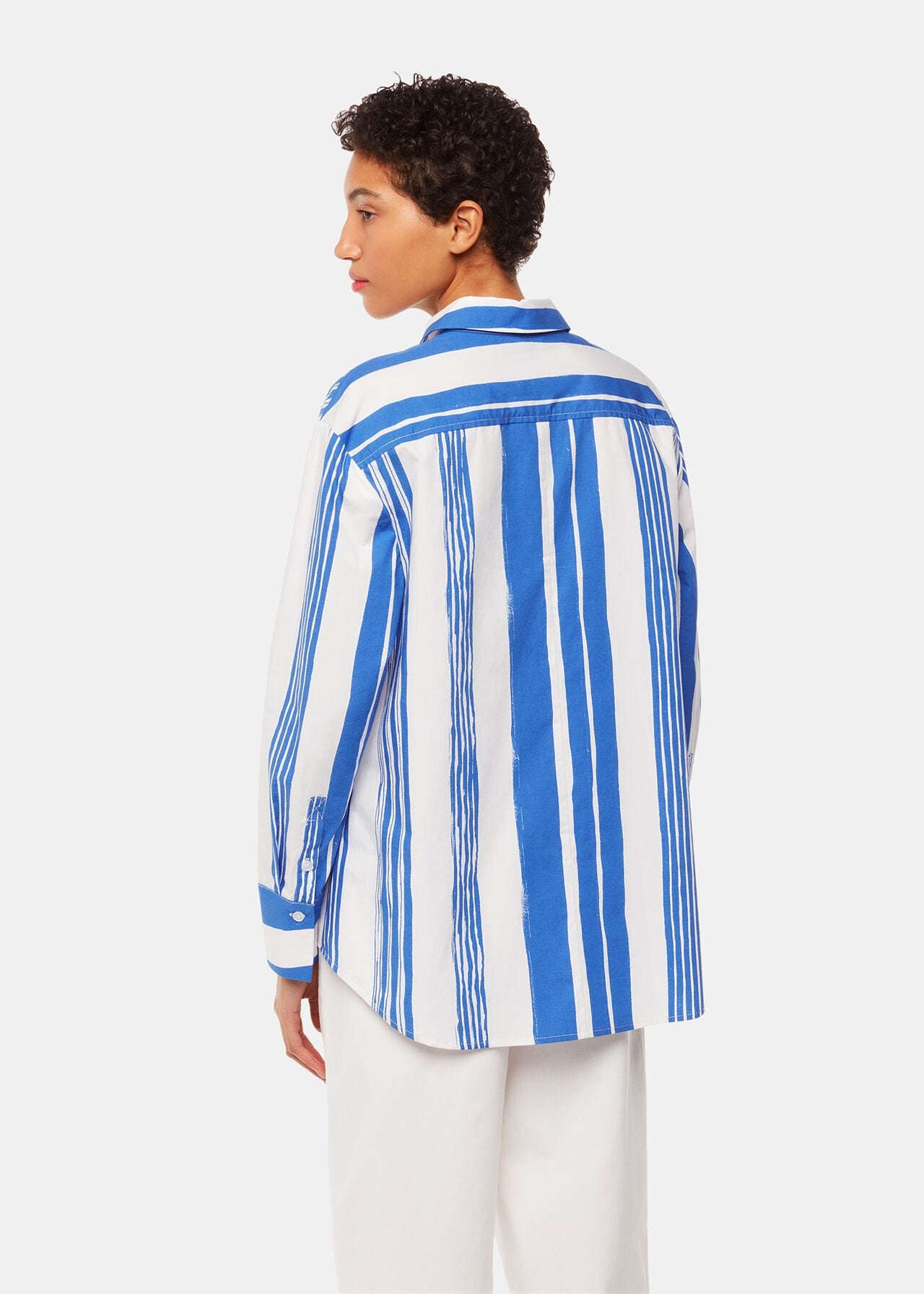 Painted striped oversized shirt