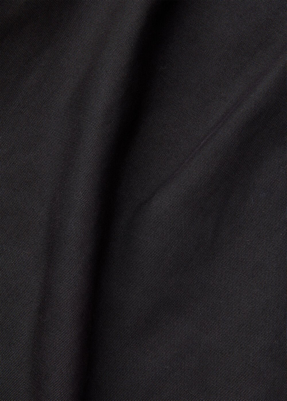 Black Pleat Front Barrel Trousers