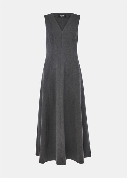 Grey Marl Ponte Layering Midi Dress