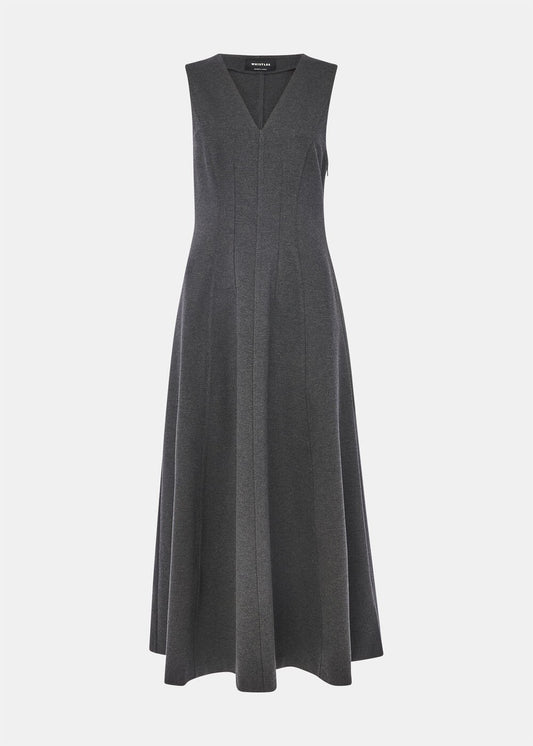 Grey Marl Ponte Layering Midi Dress