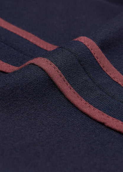 Navy/Multi Ponte Side Stripe Jumpsuit