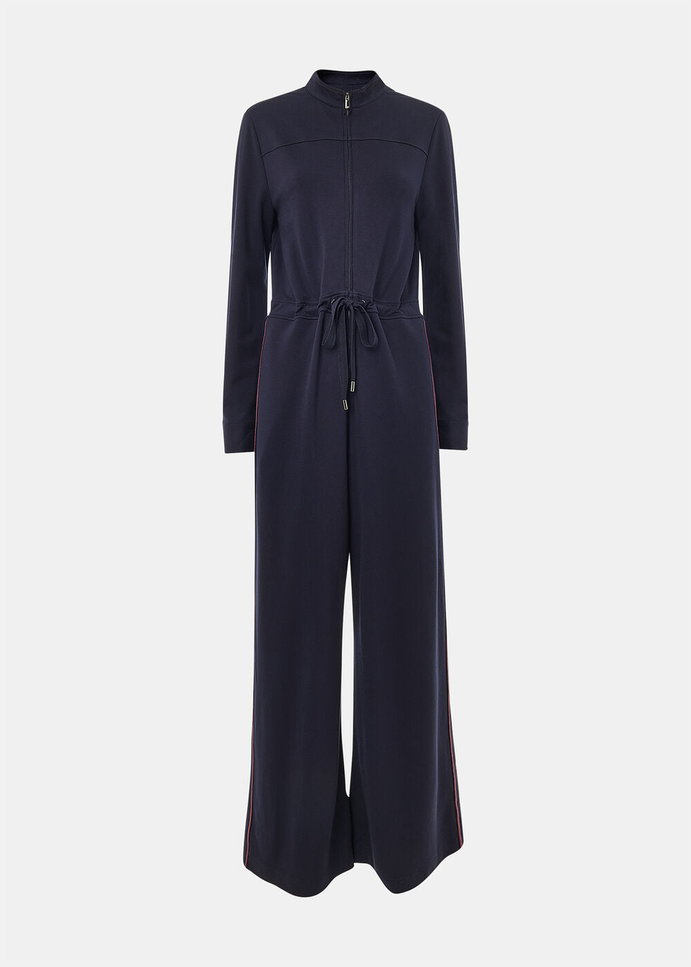 Navy/Multi Ponte Side Stripe Jumpsuit