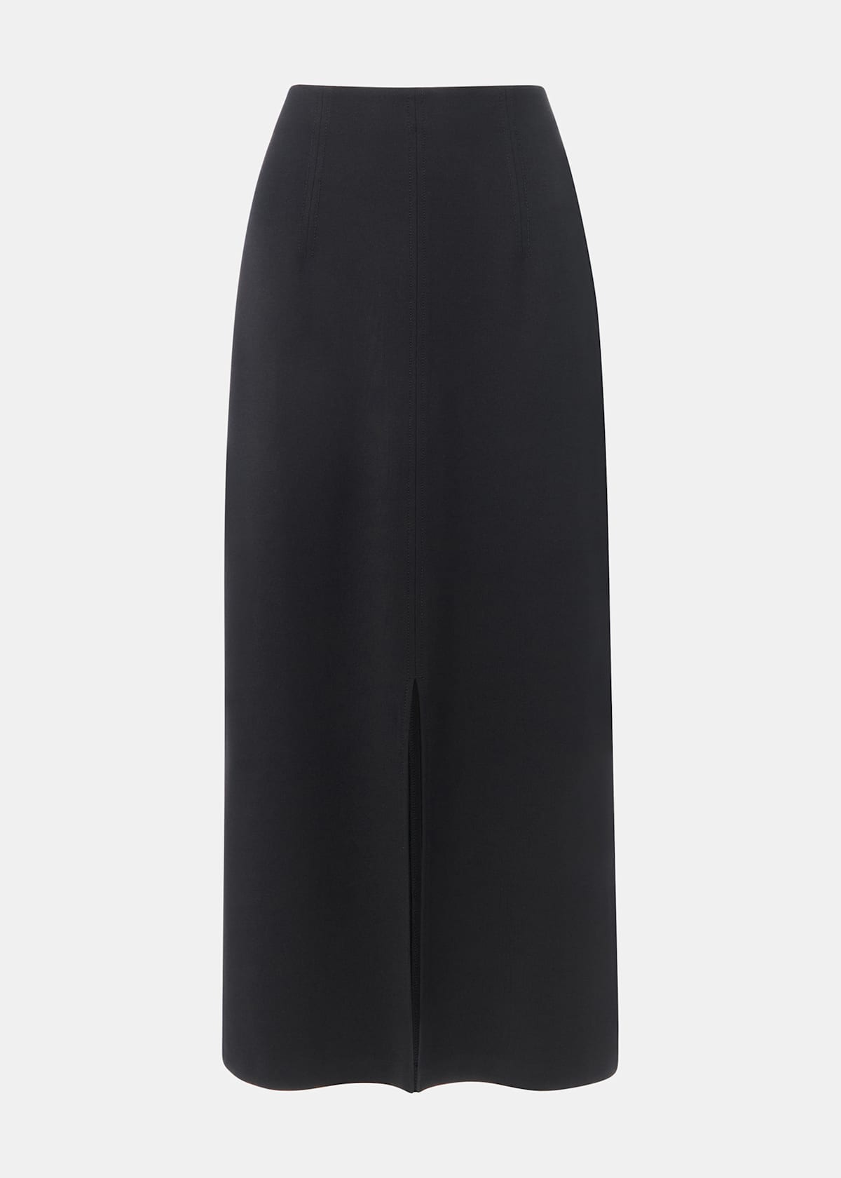 Black Ponte Straight Skirt