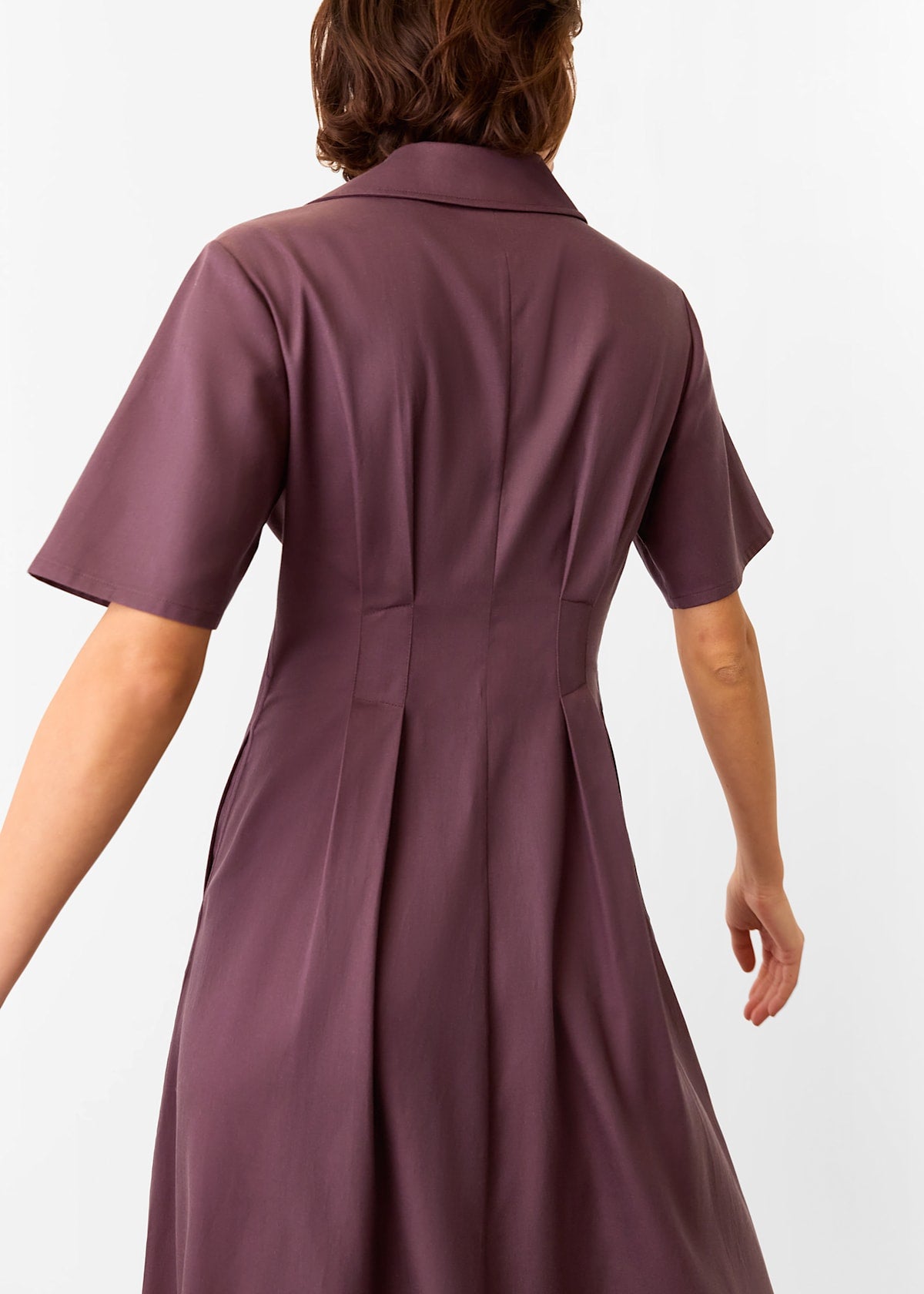 Plum Renee Button Shirt Dress