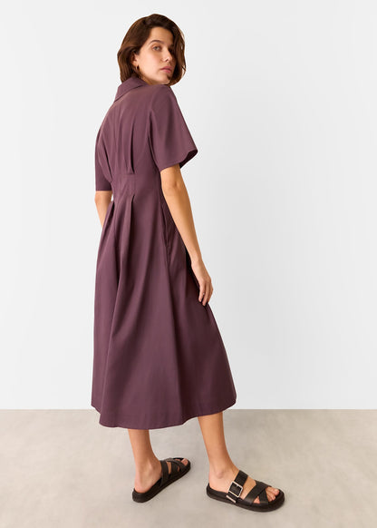 Plum Renee Button Shirt Dress