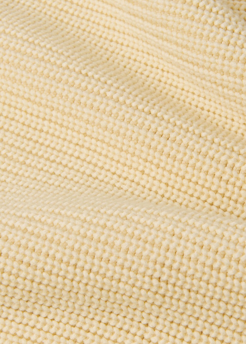 Butter Yellow Rib Cable High Neck Jumper