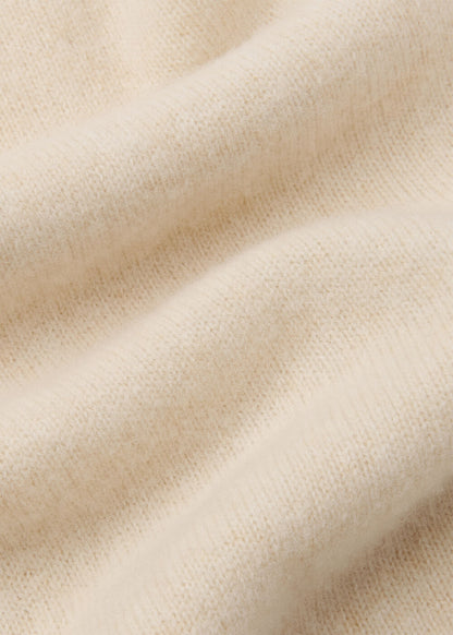 Ivory Roll Neck Detail Tank