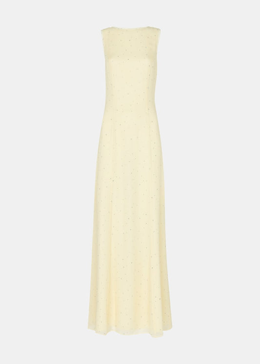 Yellow Sabine Diamante Dress