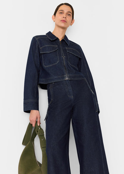 Dark Denim Sandy Western Denim Trouser