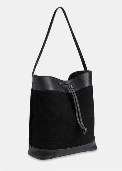 Black Sasha Suede Tote Bag