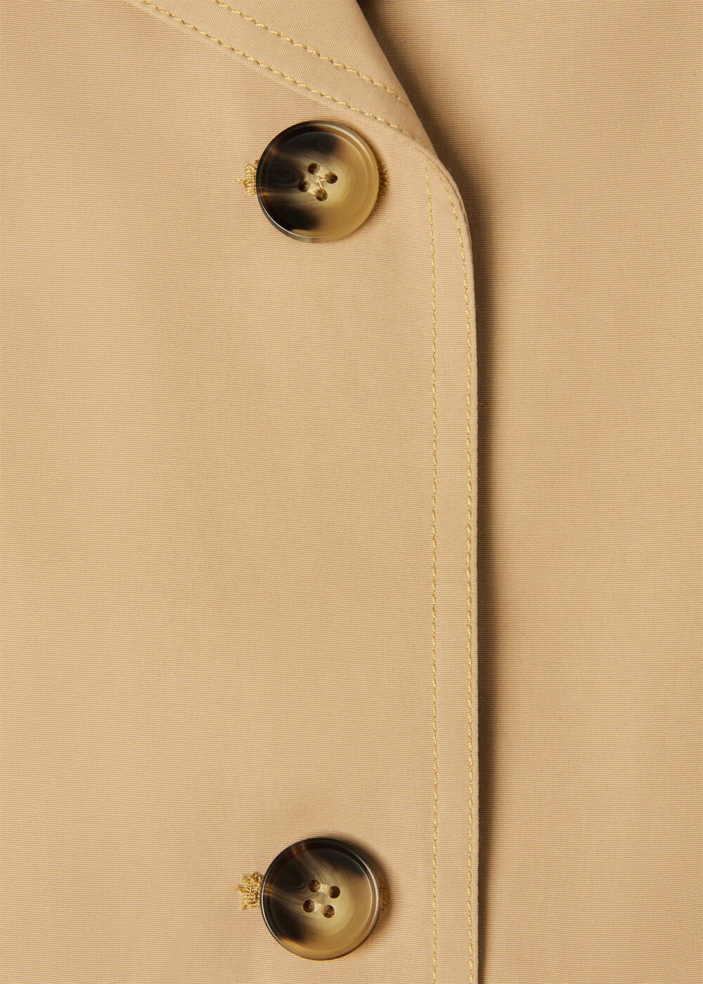 Neutral Short Cotton Trench Jacket