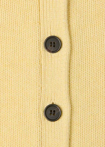 Yellow Short Sleeve Button Cardigan