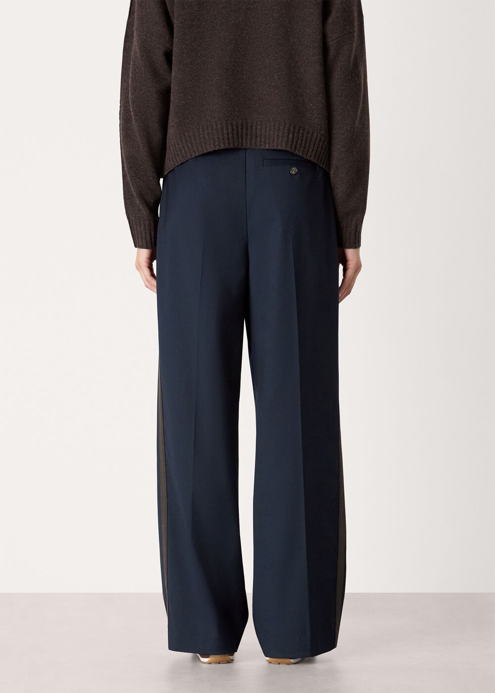 Navy Side Stripe Tailored Trouser