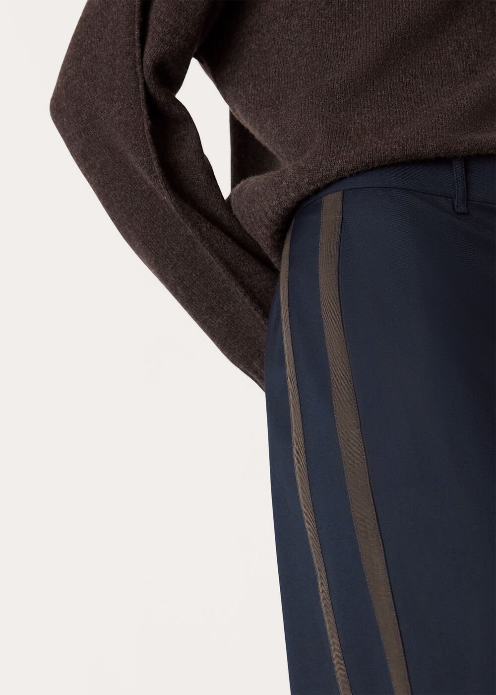Navy Side Stripe Tailored Trouser