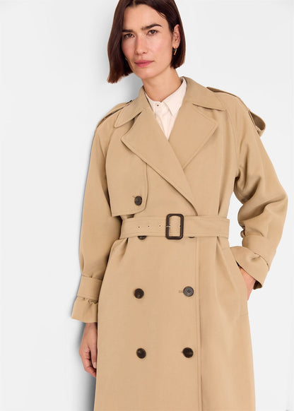Neutral Soft Voluminous Trench Coat