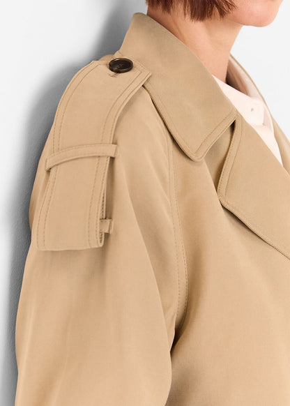 Neutral Soft Voluminous Trench Coat