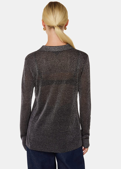 Black/Multi Sparkle Knit Shirt