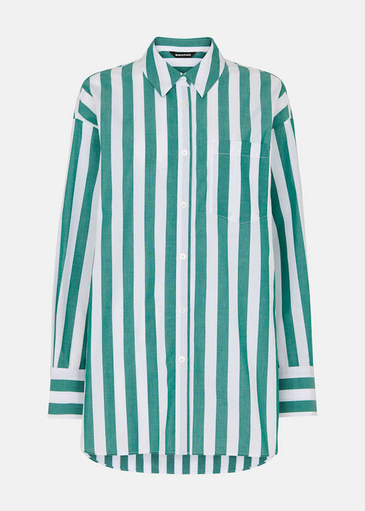 Green/Multi Stripe Oversized Shirt