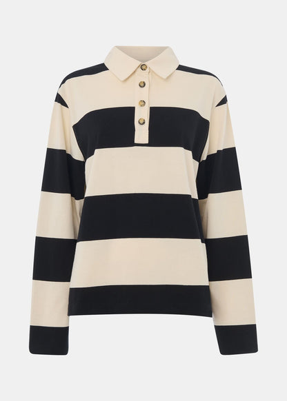 Ivory/Multi Stripe Polo Shirt
