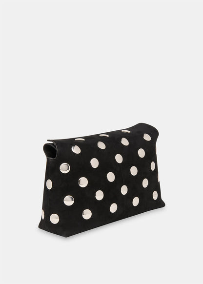Black/Multi Fia Studded Foldtop Clutch Bag